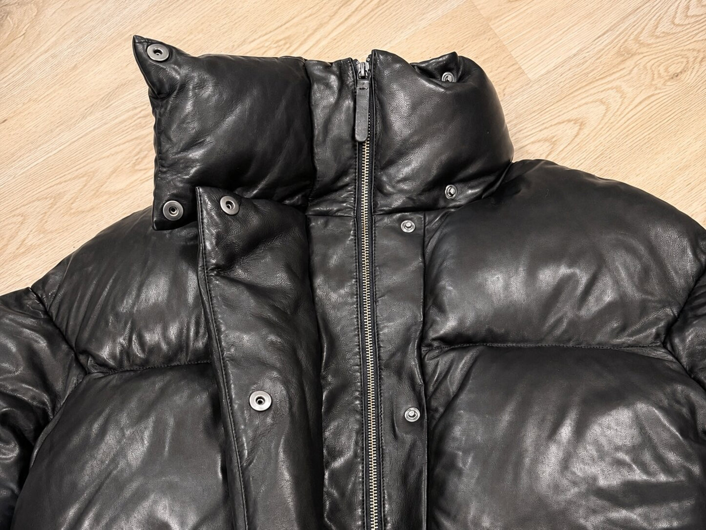 Khaite Lambskin Leather Down Puffer Jacket