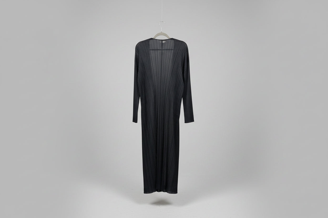 Issey Miyake Pletated Long Cardigan