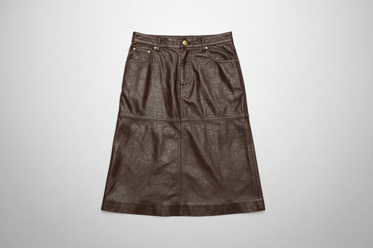 Jacques Wei Textured Leather Mini Skirt