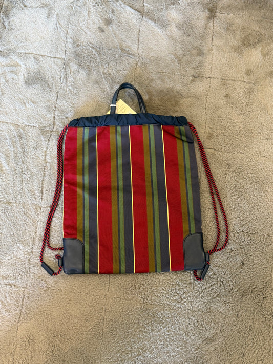 Gucci stripe drawstring backpack
