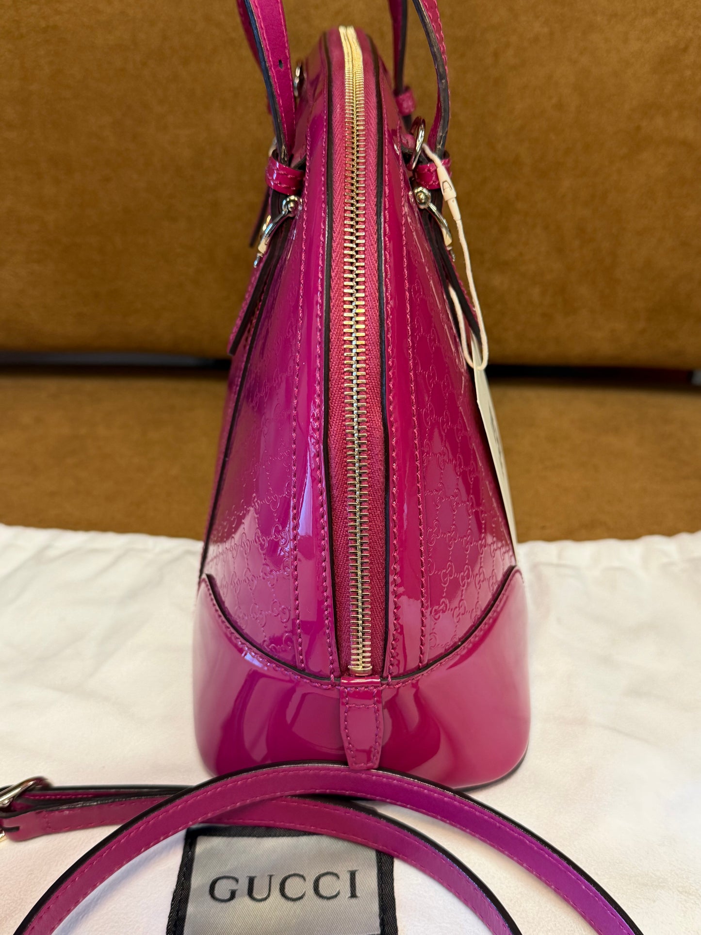 Gucci Microguccissima Patent Leather Dome Bag