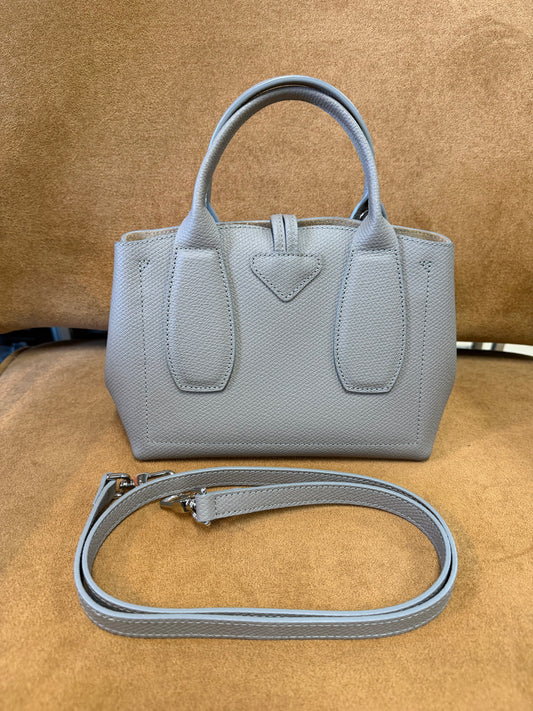 Longchamp Le Roseau Top Handle Bag – Grey Leather