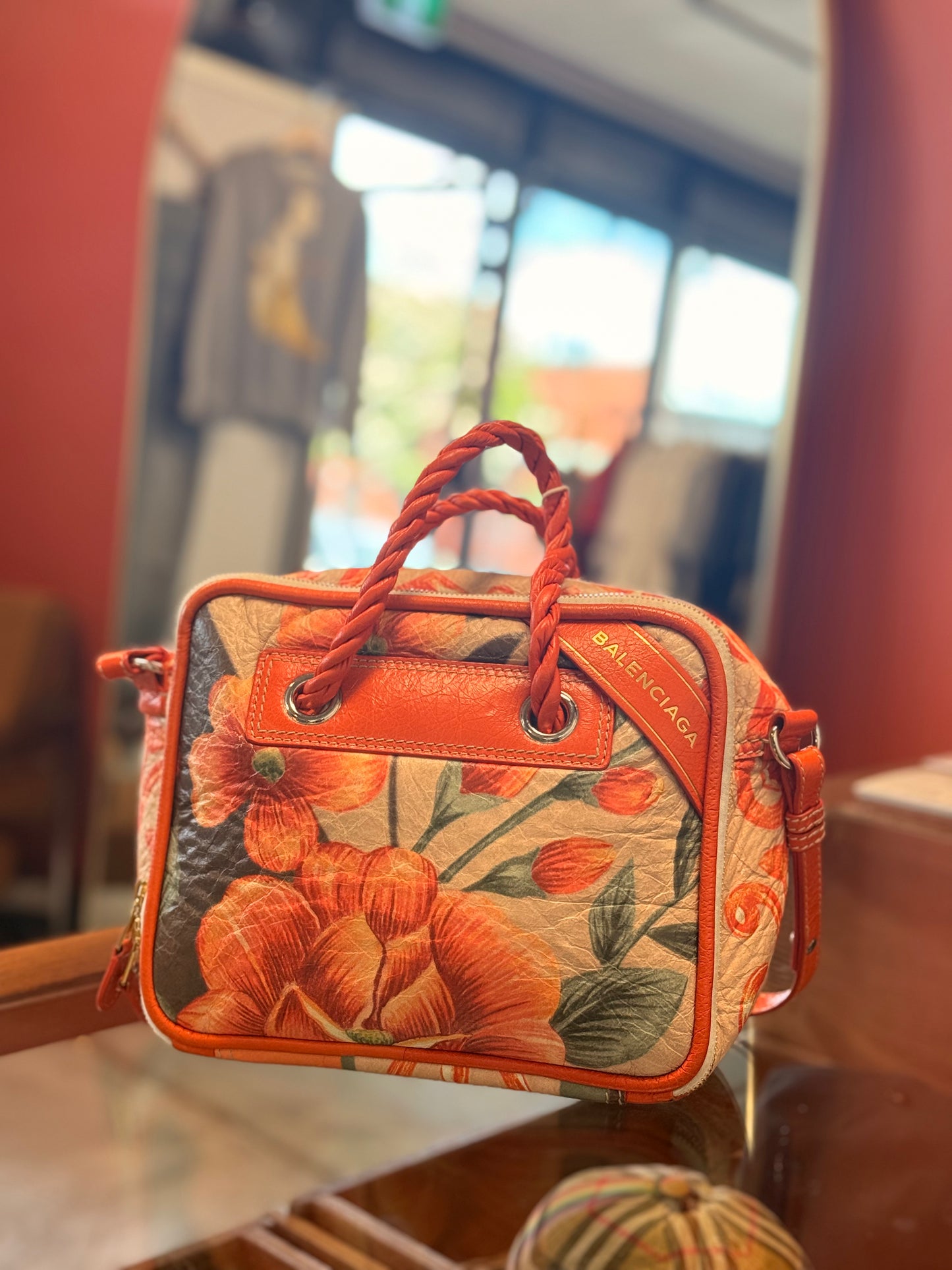 Leather Flower Blanket Square Bag