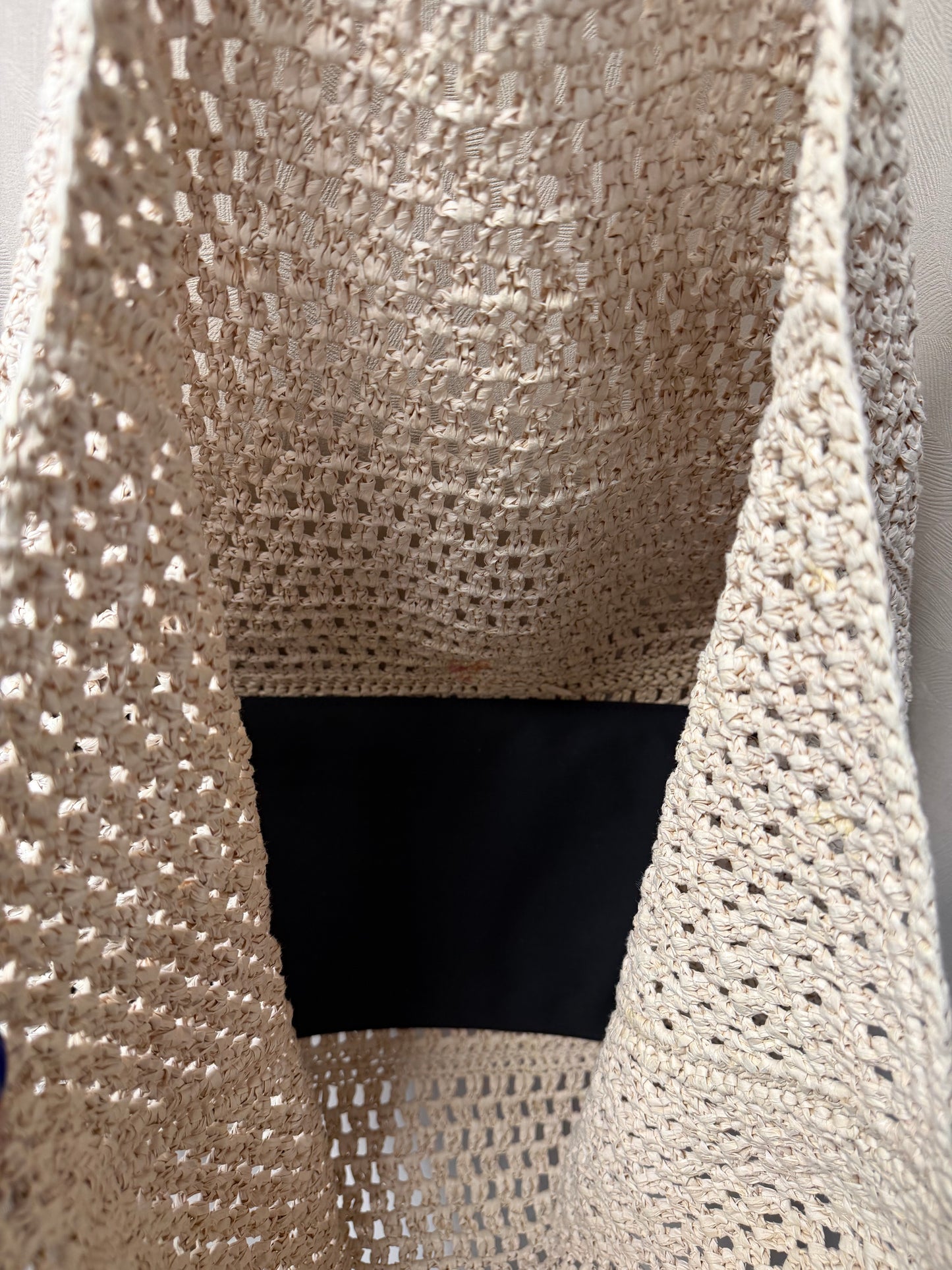 Annie Bing Crochet raffia with leather handles
