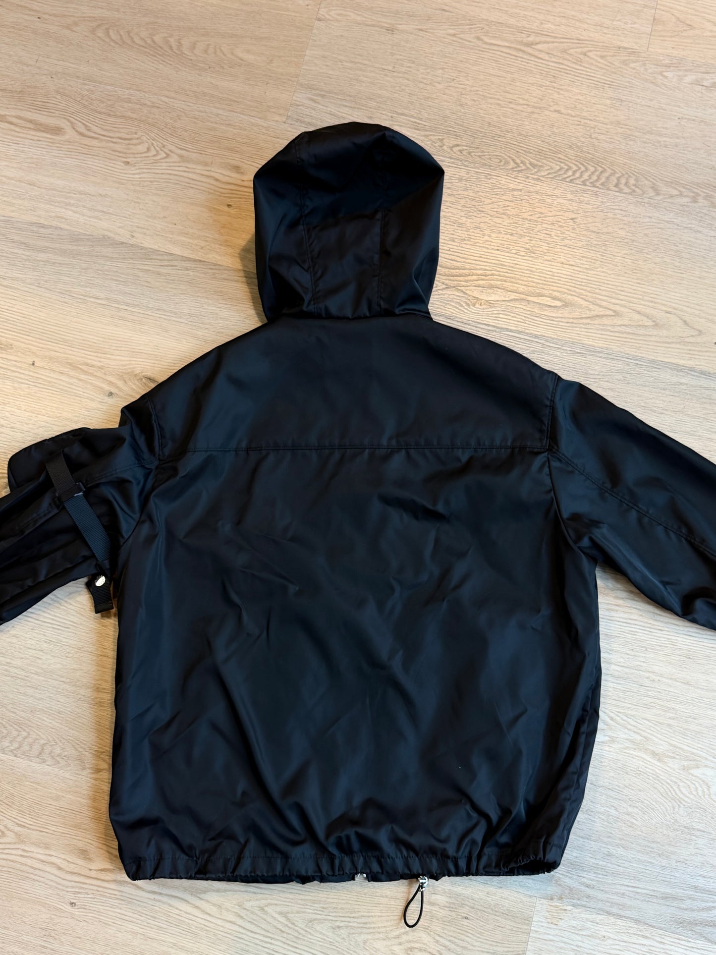 Prada Re-Nylon Hooded Jacket with Pouch