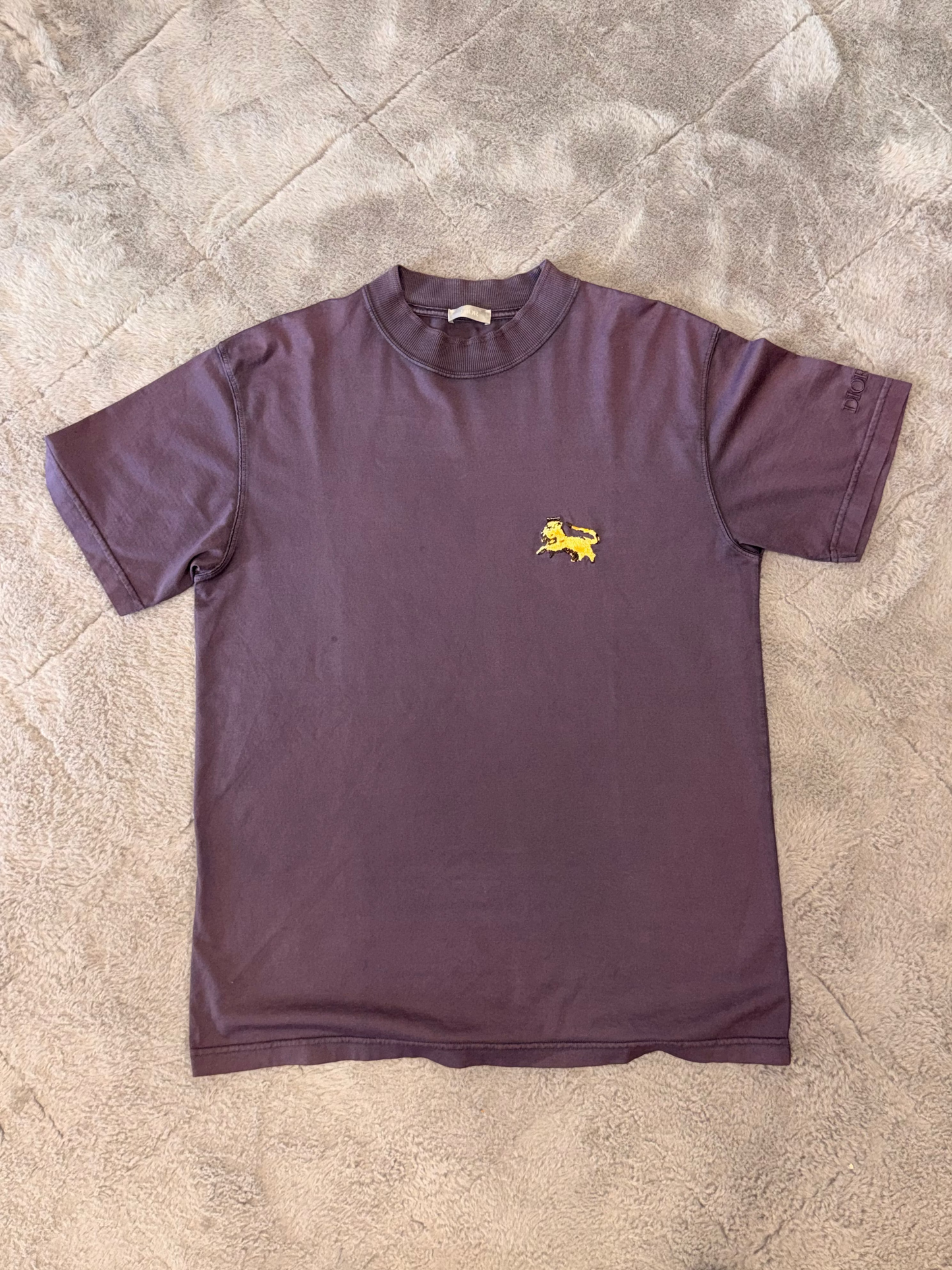 Dior x Peter Doig Mauve Lion Embroidery Purple T-Shirt