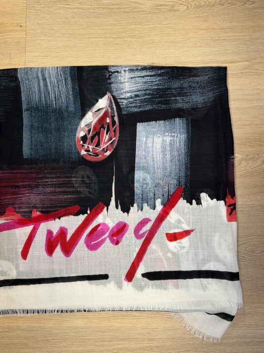 Chanel '23 Cashmere "Tweed" Printed Scarf/Shawl