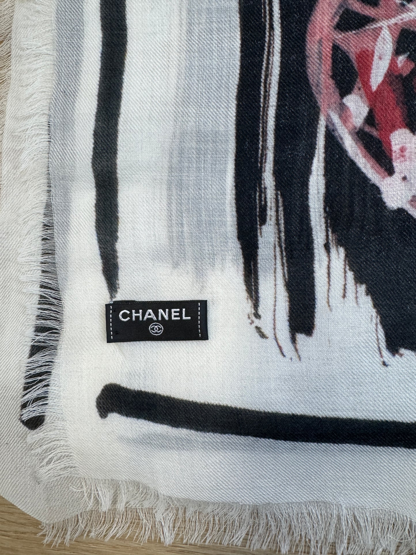 Chanel '23 Cashmere "Tweed" Printed Scarf/Shawl