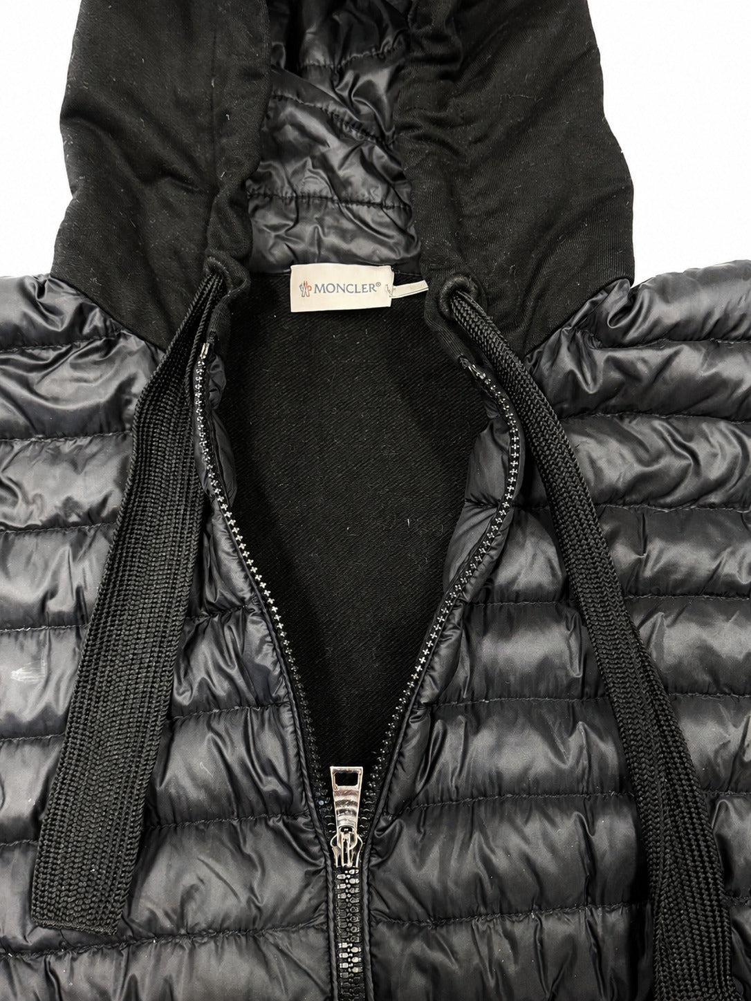 Moncler Maglione Tricot Zip-Up Hybrid Hoodie