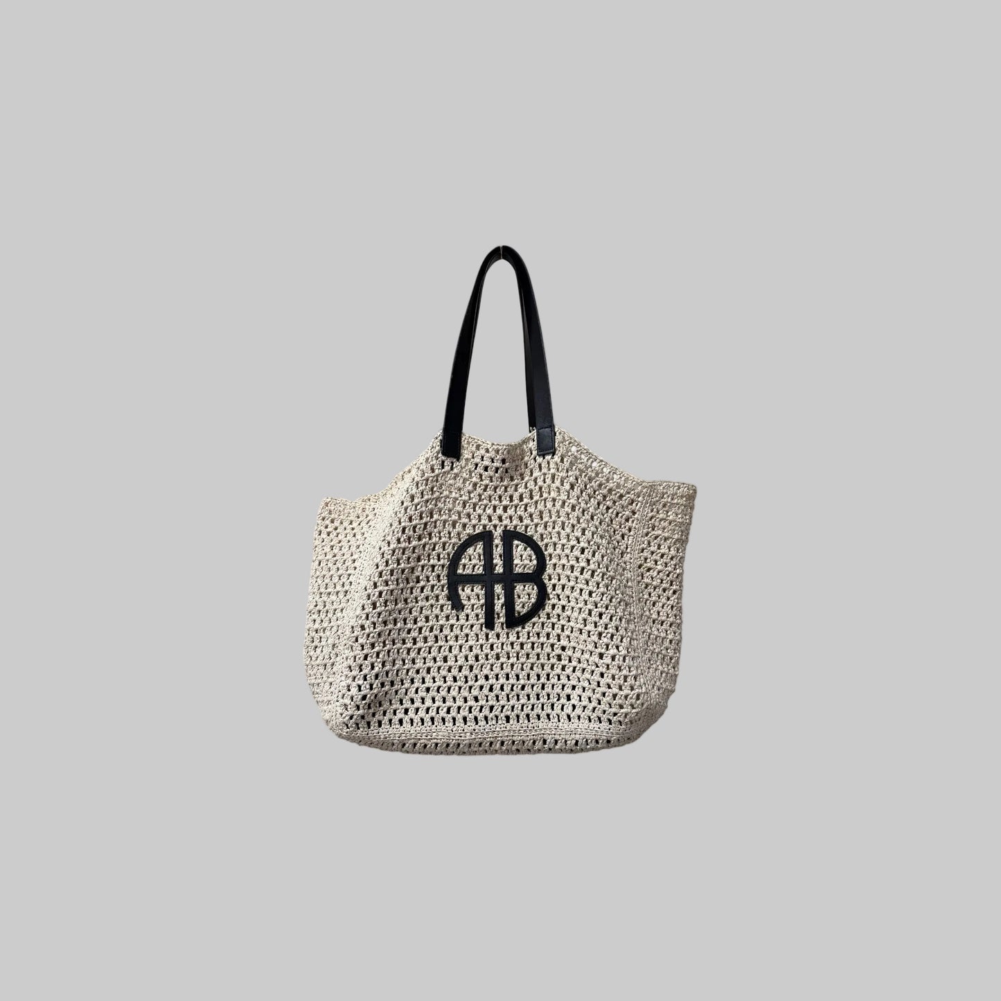 Annie Bing Crochet raffia with leather handles