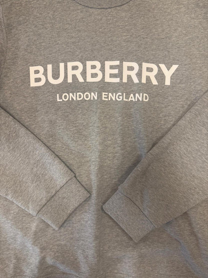 Burberry Wool Blend Sweater Logo Grey