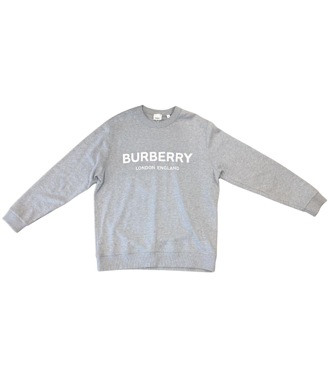 Burberry Wool Blend Sweater Logo Grey