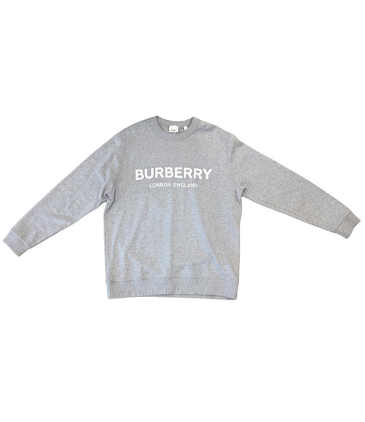 Burberry Wool Blend Sweater Logo Grey