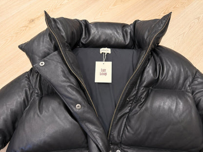 Khaite Lambskin Leather Down Puffer Jacket