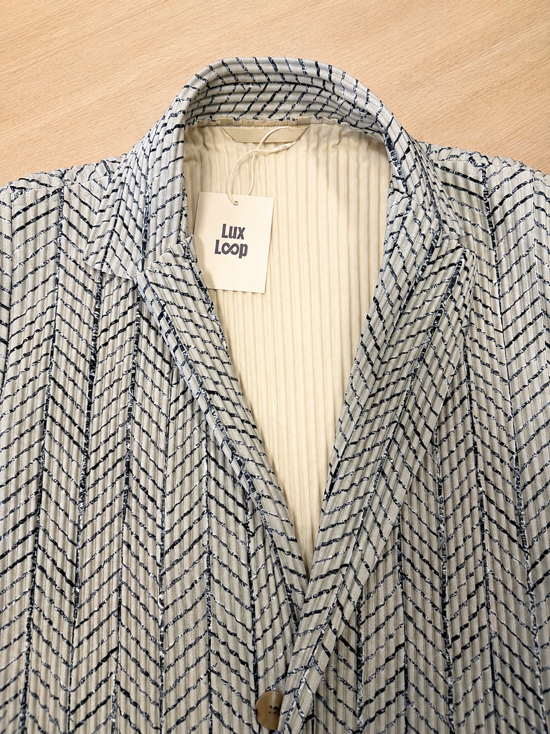 Issey Miyake Homme Plissé Herringbone Blazer