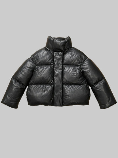 Khaite Lambskin Leather Down Puffer Jacket