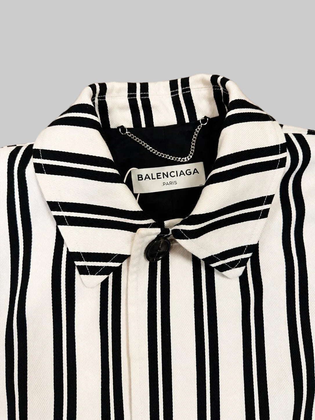 Balenciaga Paris Striped Shirt Dress