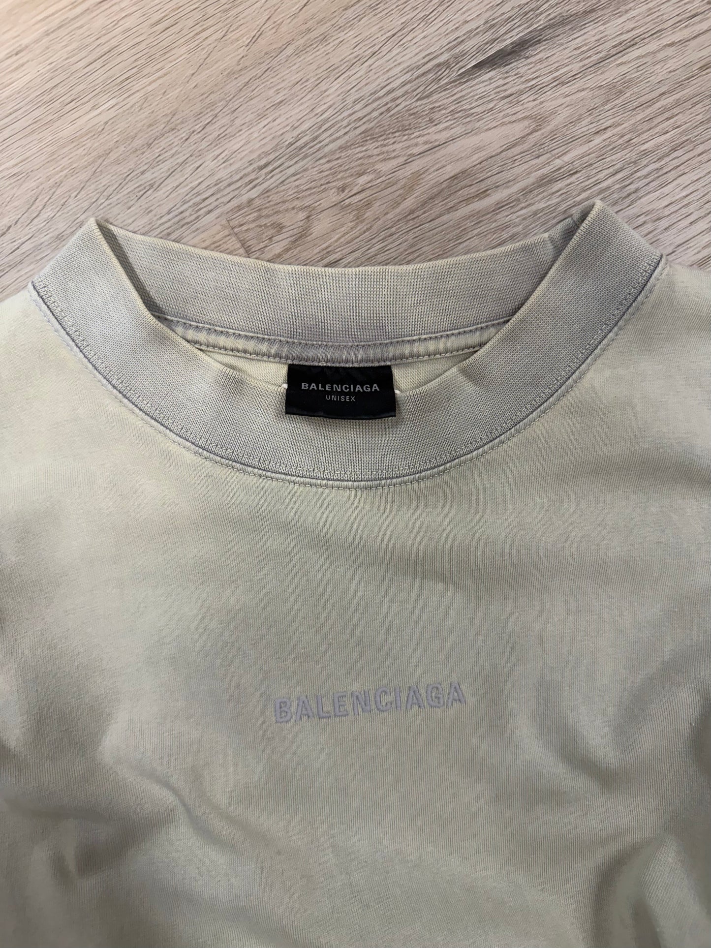 Balenciaga Ivory Logo T Shirt