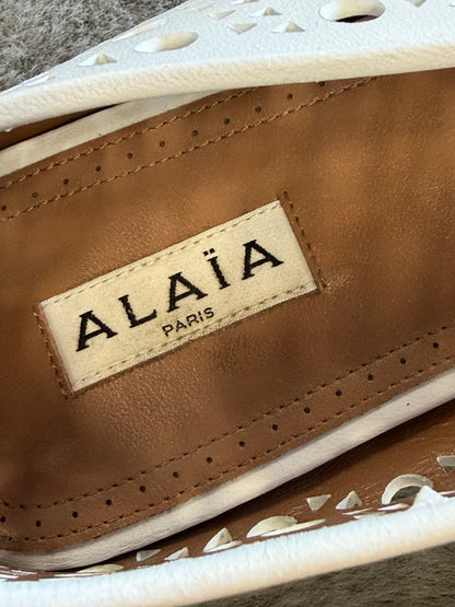 Alaïa Vienne laser-cut lambskin ballet flats