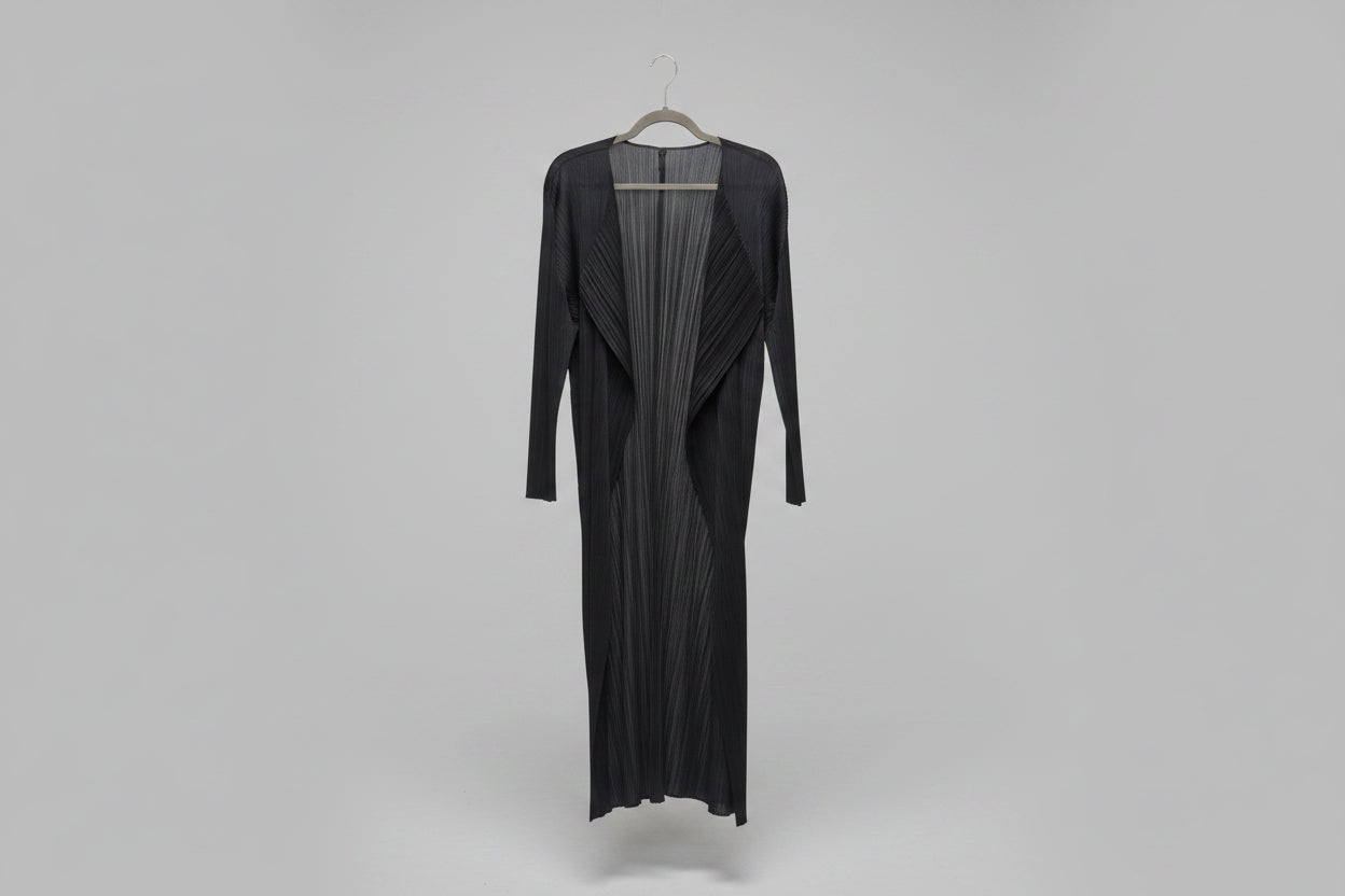 Issey Miyake Pletated Long Cardigan