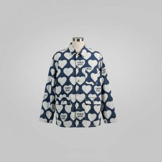 Human Made Heart Print Denim Jacket