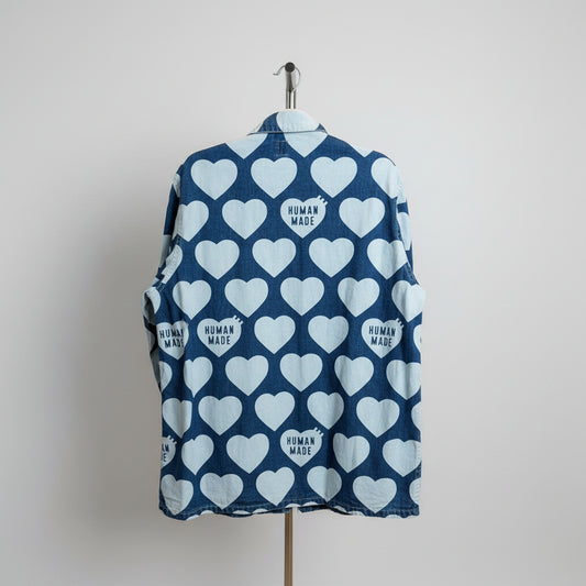 Human Made Heart Print Denim Jacket
