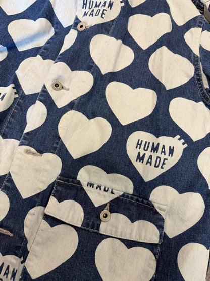 Human Made Heart Print Denim Jacket