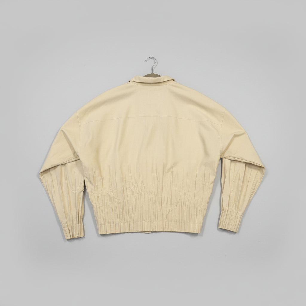 Issey Miyake Men Cropped Gathered Jacket