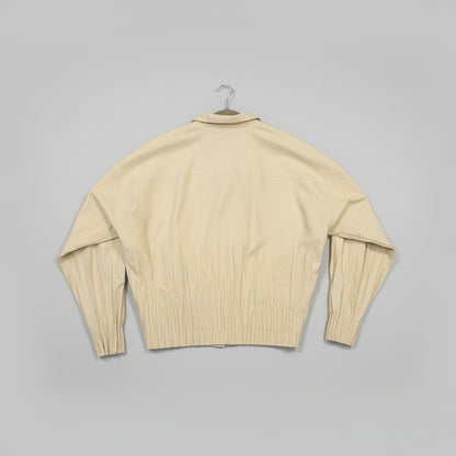 Issey Miyake Men Cropped Gathered Jacket