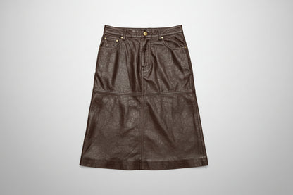 Jacques Wei Textured Leather Mini Skirt