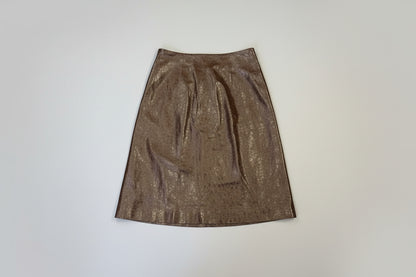 Jacques Wei Textured Leather Mini Skirt