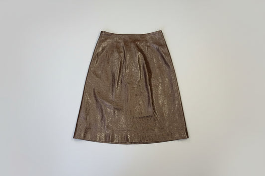 Jacques Wei Textured Leather Mini Skirt
