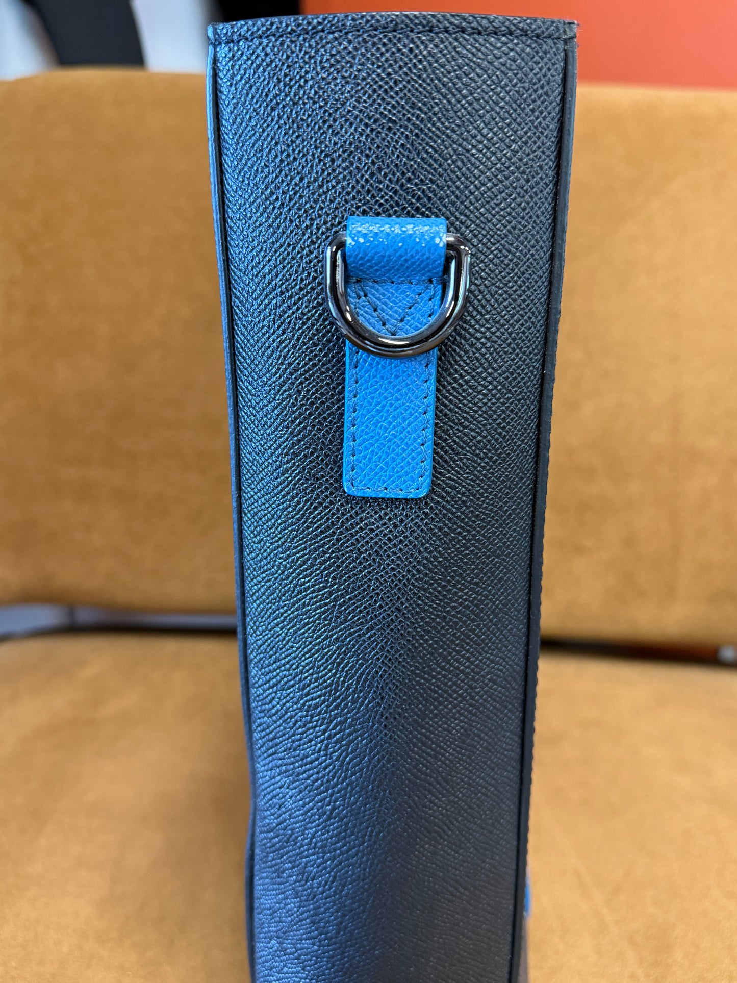 Burberry Two-Tone Leather Tote Bag