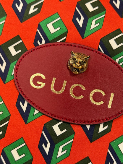 Gucci Geometric Monogram Canvas Drawstring Backpack