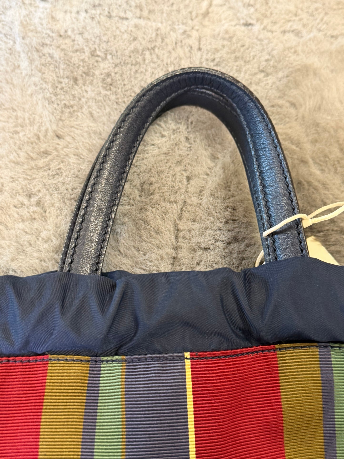 Gucci stripe drawstring backpack