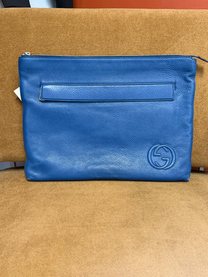 Gucci Soho Leather Zip Pouch Clutch