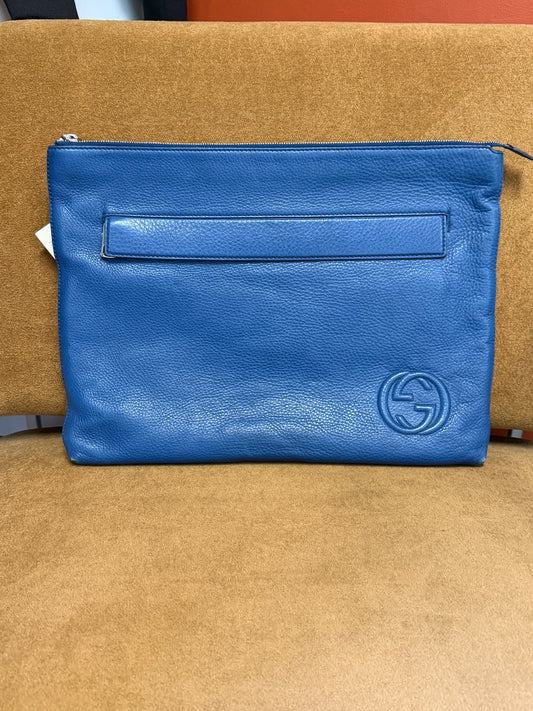 Gucci Soho Leather Zip Pouch Clutch