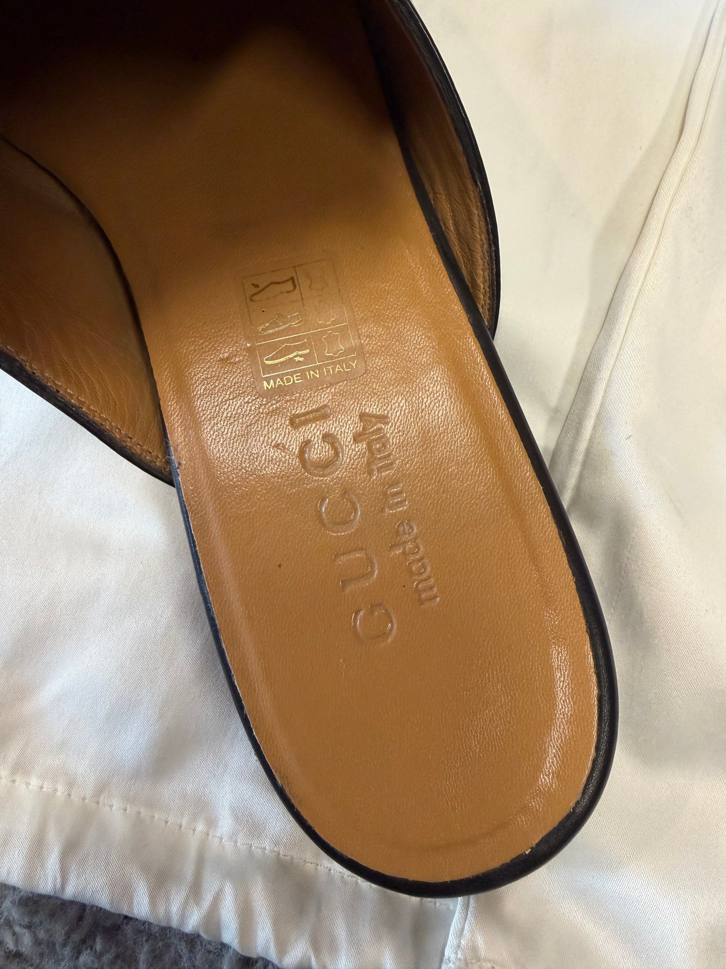 Gucci Princetown Black Leather Flat Mule