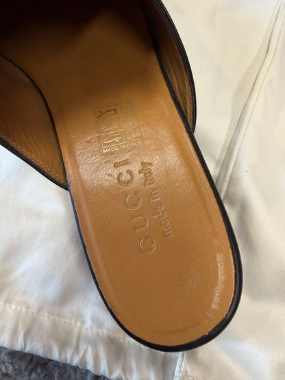 Gucci Princetown Black Leather Flat Mule