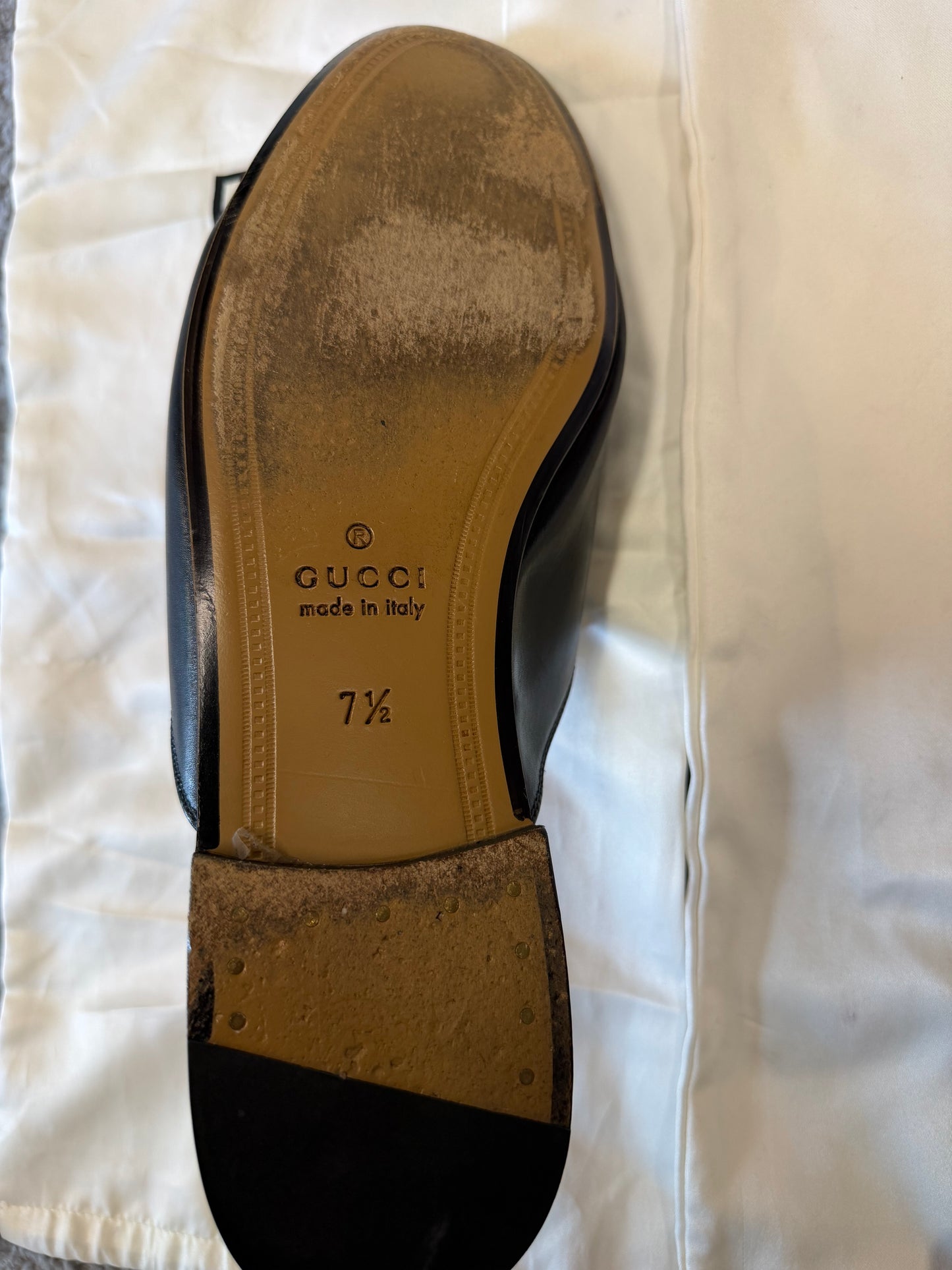 Gucci Princetown Black Leather Flat Mule