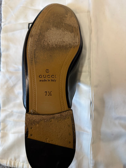 Gucci Princetown Black Leather Flat Mule