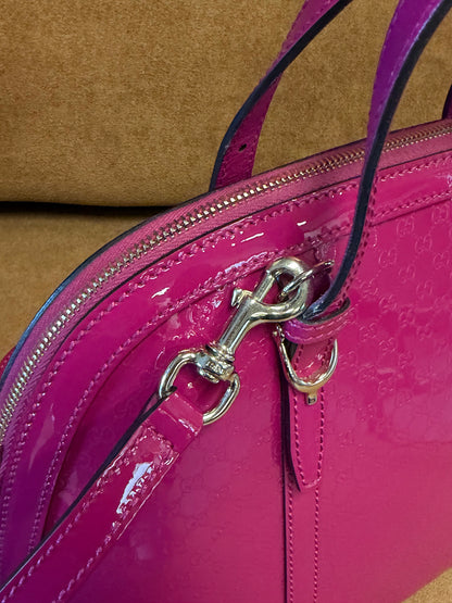 Gucci Microguccissima Patent Leather Dome Bag