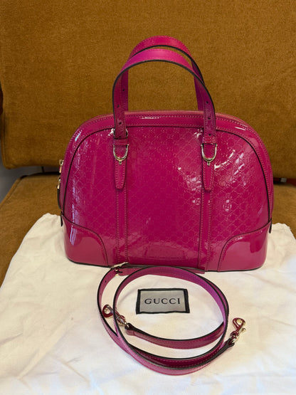 Gucci Microguccissima Patent Leather Dome Bag