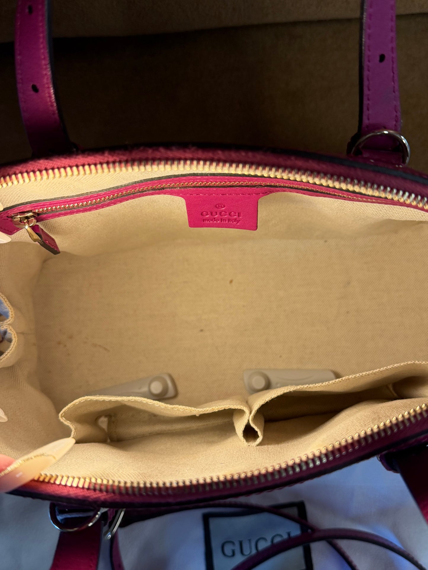 Gucci Microguccissima Patent Leather Dome Bag