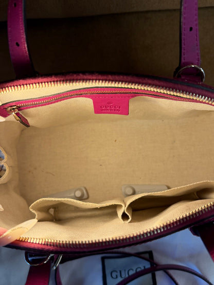 Gucci Microguccissima Patent Leather Dome Bag
