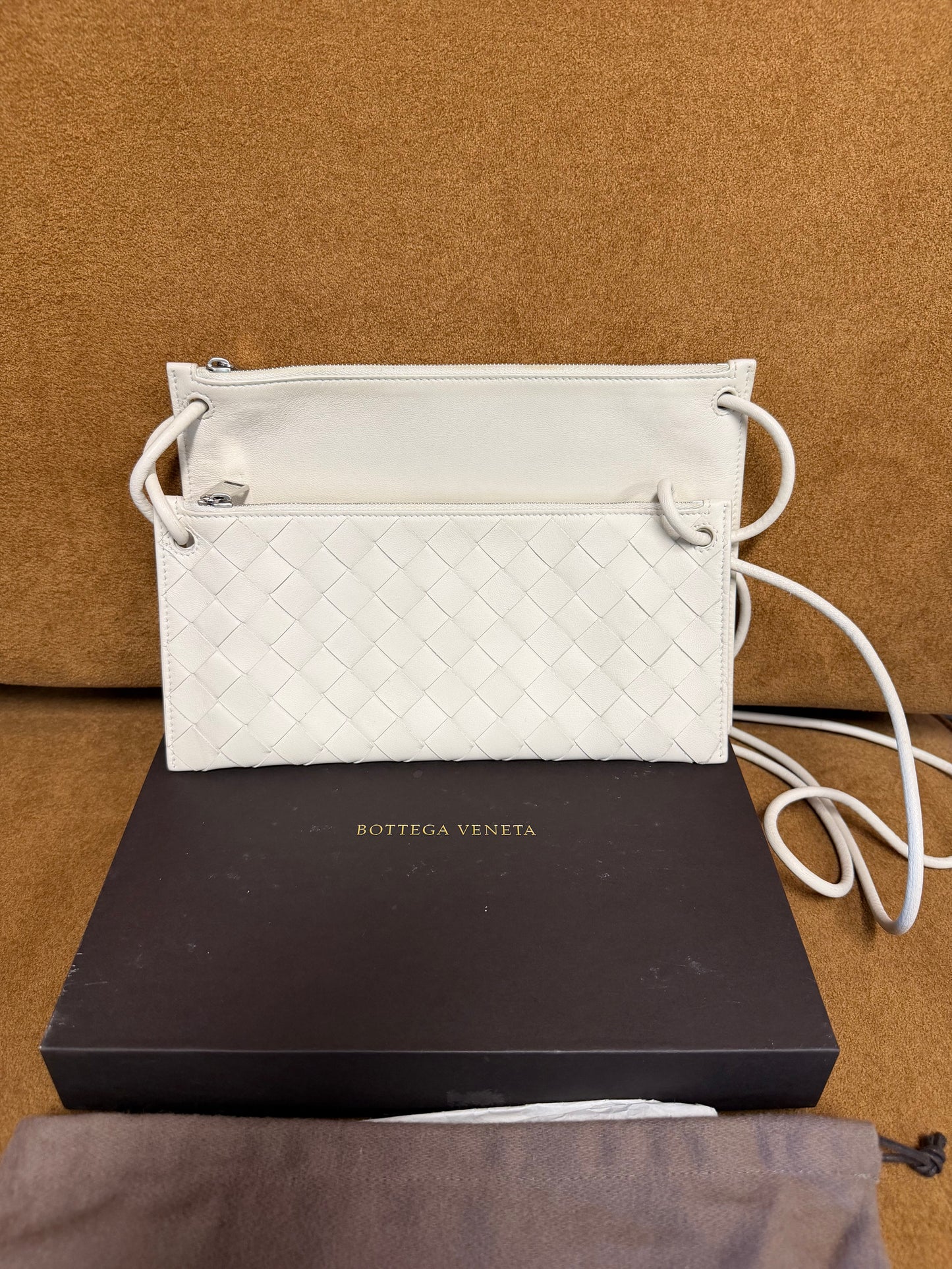 Bottega Veneta Intrecciato Double Pouch Crossbody