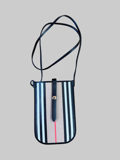 Burberry Striped Phone Pouch Crossbody Bag