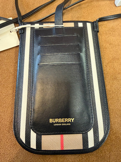 Burberry Striped Phone Pouch Crossbody Bag