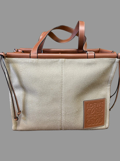 Loewe Canvas & Leather Tote Bag