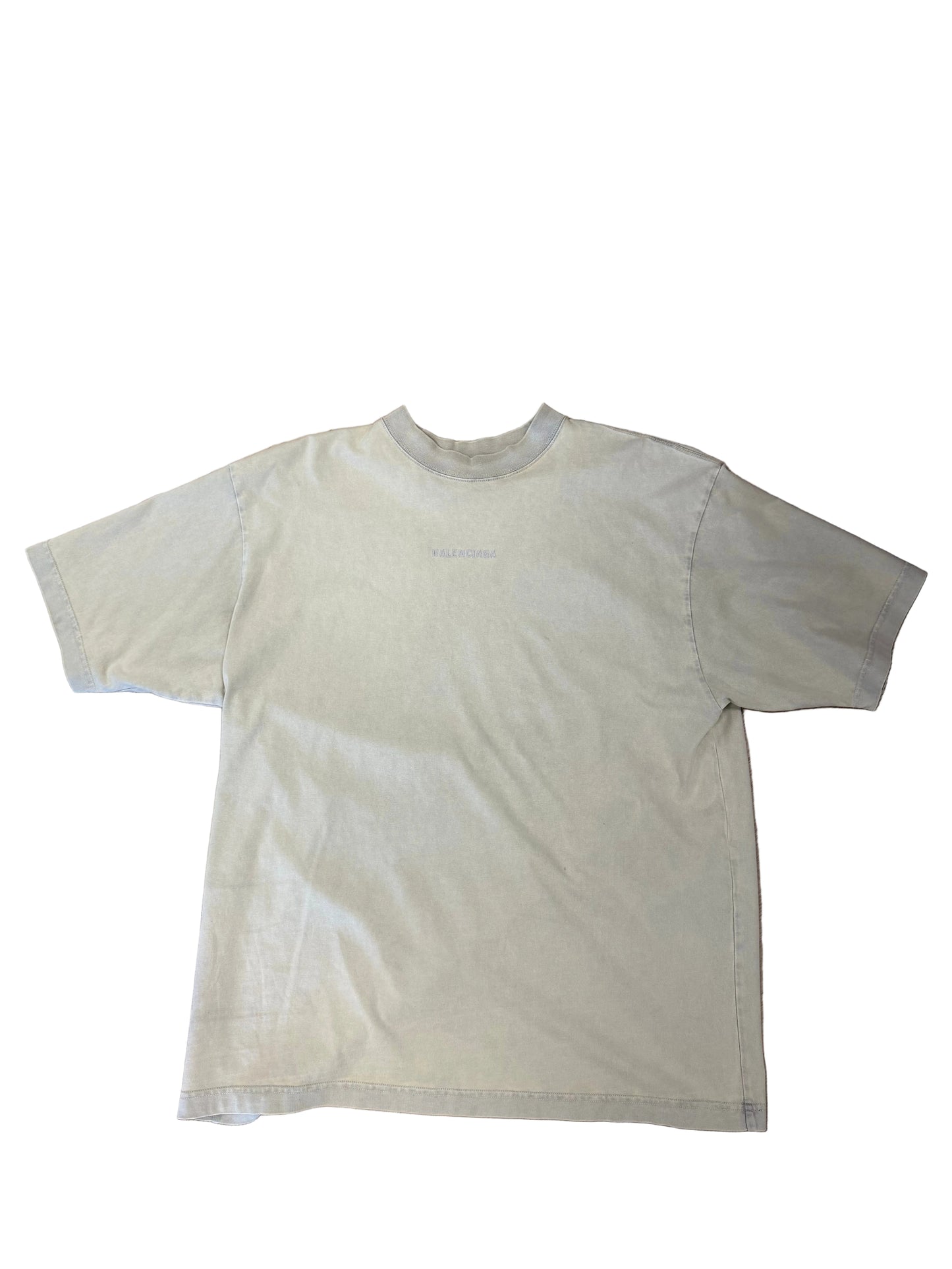 Balenciaga Ivory Logo T Shirt